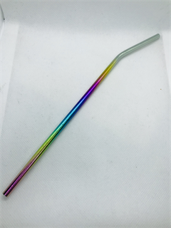 Stainless Steel Reusable Straws, Rainbow Titanium